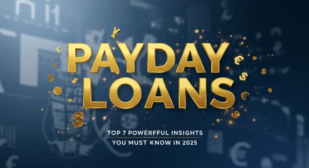 Payday Loans and Annuities: Top 7 Powerful Insights You Must Know in 2025, featuring golden text and floating golden dollar sign particles symbolizing financial growth and security.